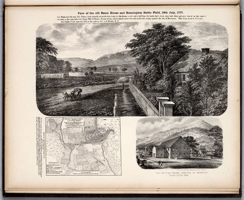 Map Of The Bennington Battle View View Of The Old Baum House And