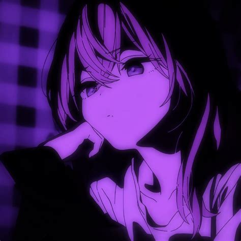 Purple Anime Aesthetic Pfp In 2023 Dark Purple Aesthetic Anime Art