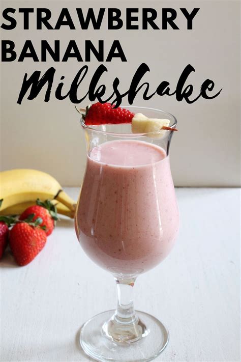 How To Make A Strawberry Banana Milkshake Without Ice Cream Banana Poster