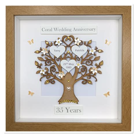 Th Years Coral Wedding Anniversary Gift Married Husband Etsy