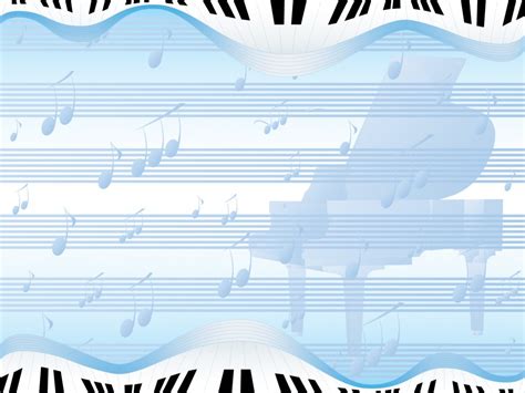 Piano Abstract Powerpoint Templates Abstract Blue Music White