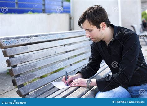 Man Writing Letter Stock Photo Image Of Loveletter Shirt 42287250