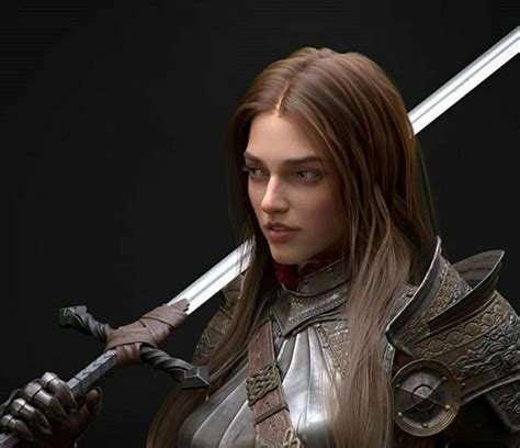 Guerrera Medieval Warrior Woman Fantasy Girl Concept Art Characters