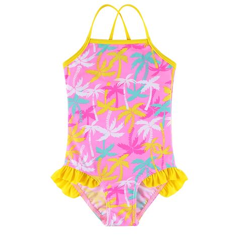 Girls Clothes Swimming 2017 Summer Floral Print Toddler Bathing Suits