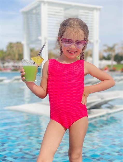 Yellow Girls Babe Swimsuit Cute Bathing Suit Bright Etsy UK