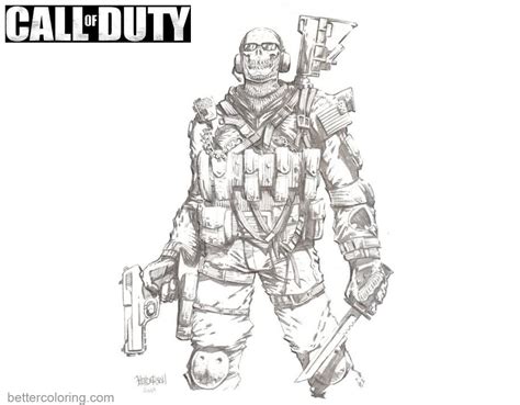Call Of Duty Ghost Coloring Pages Free Printable Coloring Pages