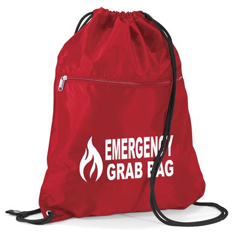 Printed Flame Graphic Fire Grab Bag Litre Emergency Equipment