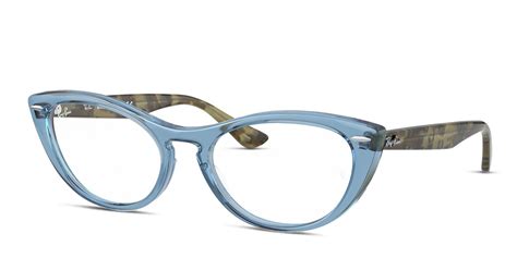 ray ban rx4314v nina blue clear tortoise prescription eyeglasses