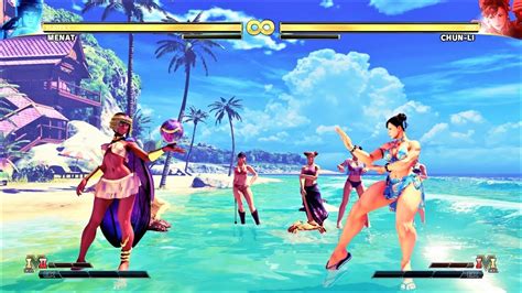 Level 8 Bikini Menat Vs Bikini Chun Li Street Fighter V Battle Match Youtube