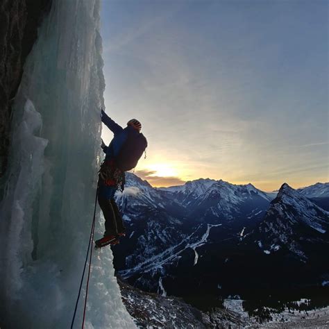 Connor Young Ice Climbing Yamnuska Mountain Adventures