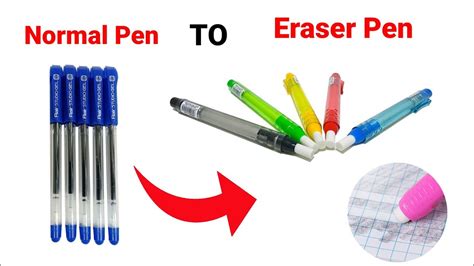 How To Make Eraser Pen With Eraserdiy Eraser Highlighterhomemade