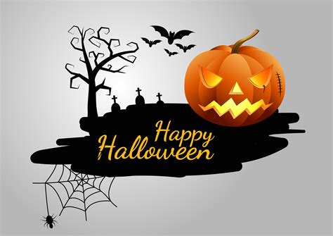 Halloween Pumpkins And Dark Castle On Backgroundhappy Halloween