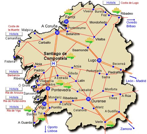 Viaje Por EspaÑa Mapas De Galicia