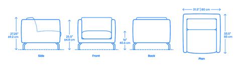 Armchairs Dimensions And Drawings Dimensionsguide