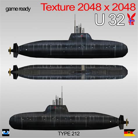 The u212a modern submarine | world's most epic from the bold and brilliant vehicles that drive us forward to the disastrous. 3d model type 212 submarine u 32