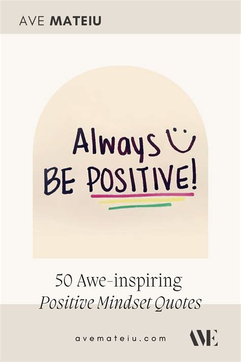 50 Awe Inspiring Positive Mindset Quotes Ave Mateiu