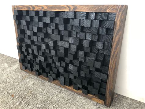 Reclaimed Wood Sound Diffuser Acoustic Panel Soundproofing Etsy