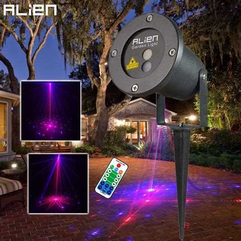 Alien Outdoor Laser Lights 8 Patterns Red Blue Laser Projector Lighting