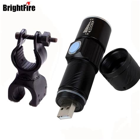 2000 Lumen Flashlight Usb Rechargeable Q5 Led Bicycle Light Waterproof Built In Battery Head