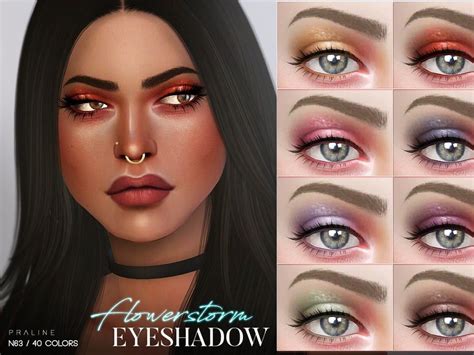 Glittery Eyeshadow In 40 Colors Found In Tsr Category Sims 4 Female