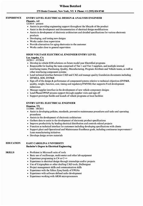 Explain your extensive understanding of electrical and electronic engineering, digital signal processing and telecommunications. Electrical Engineer Resume Sample Inspirational Entry ...