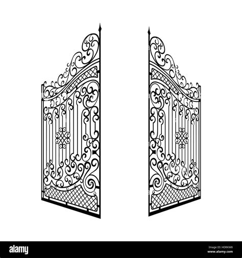 Decorated Metal Gate Cut Out Stock Images And Pictures Alamy