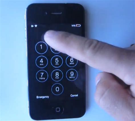 Press and hold the side button. iPhone's iOS 7 Lockscreen hack allows to bypass Security