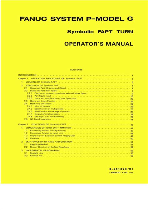Pdf Fanuc System P Model G Symbolic Fapt Turn Operators Manual B