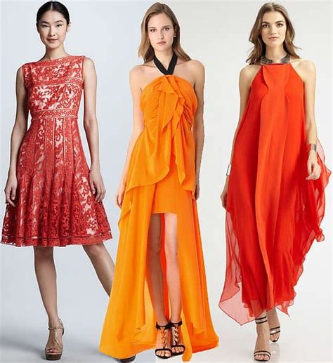 Red Carpet Trendspotting Outstanding Orange Dresses