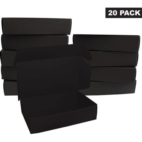 boite carton cadeau lot de 20 boîtes noires de présentation livrées à plat a assembler pour