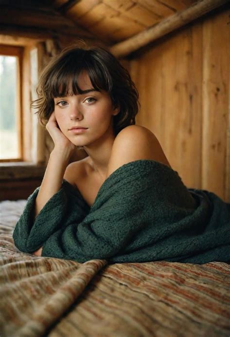 Short Haired Girl In A Cabin Realistic Photography R Sdnsfw