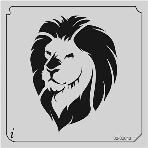 02 00043 Lion Head Animal Stencil Animal Stencil Tribal Lion Stencils