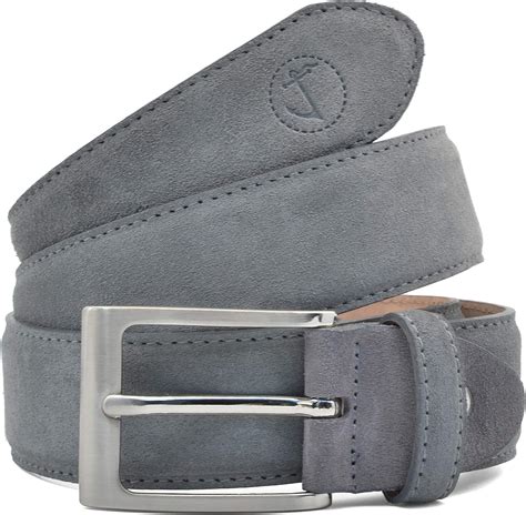 Mens Seajure Grey Suede Belt Uk Clothing