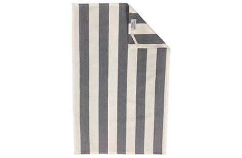 Charcoal Grey White Stripe Tea Towels The Stripes Company Australia