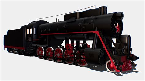 Animated Freight Steam Locomotive L 3055 3d Model