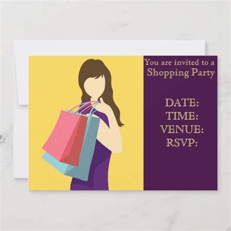 Shopping Party Girls Day Out Party Invitation Zazzle