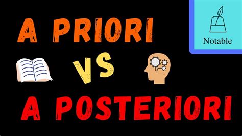 A Priori E A Posteriori