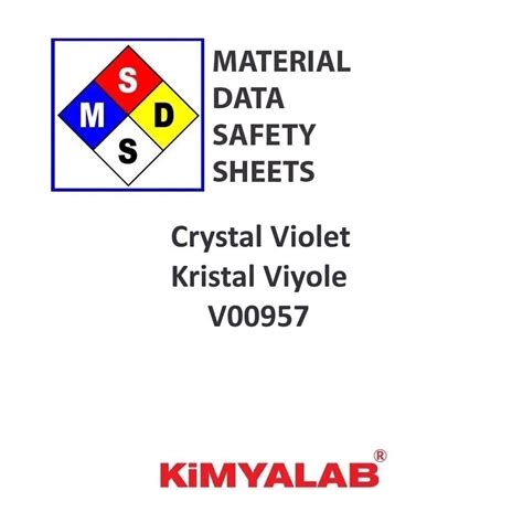 Kristal Viyole Violet Çözeltisi Msds Belgesi Crystal Violet