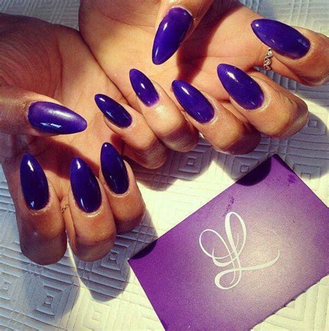 Pin By ивана пенева On ноктиња Purple Nails Pointy Nails Nails