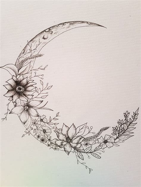 Flower Moon Moon Tattoo Designs Crescent Moon Tattoo Luna Tattoo