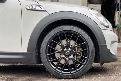 Mini Genuine Jcw 17 Alloy Wheel Cross Spoke Challenge R112 Black