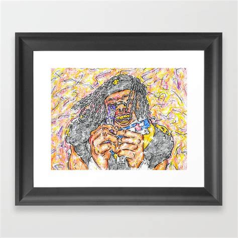 Alvin Kamara With Airheads Framed Art Print By Cainclement Society6