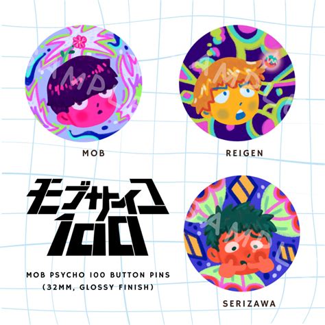 Jual Mob Psycho 100 Button Pins Shopee Indonesia