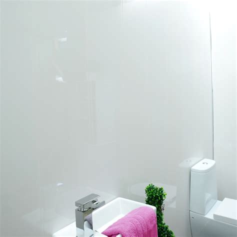 10 Gloss White Bathroom Panels Pvc Ceiling Cladding Shower Wall Kitchen
