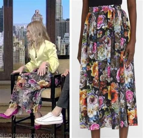 Kelly Ripa Live With Kelly And Ryan Floral Midi Skirt Fashion