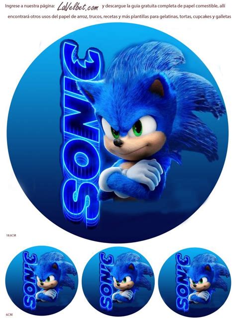 Sonic Papel Comestible Fiesta De Sonic Cumpleaños De Sonic Arte Erizo