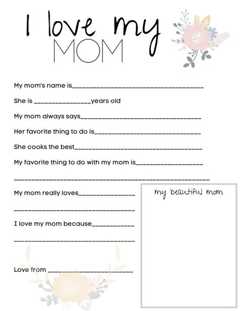 mothers day questionaire design corral