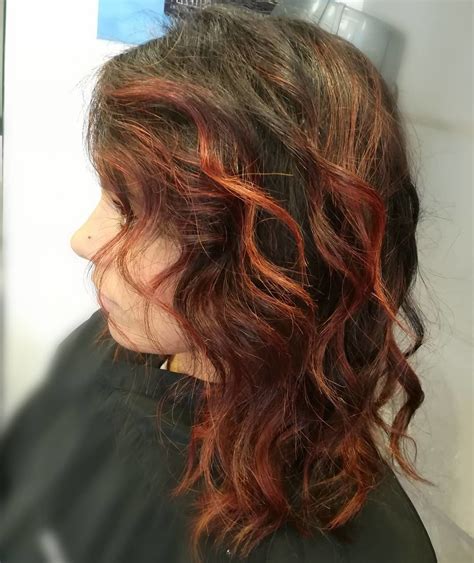 Short Curly Brown Hair With Red Highlights 50 Ideas Of Caramel
