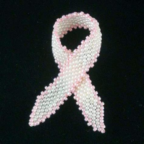 Pink Awareness Ribbon Bead Weaving Jewelry Making Ideas Necklaces