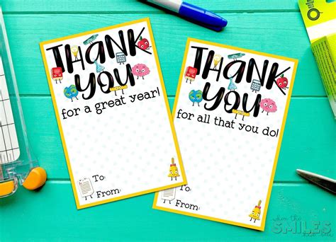 Free Teacher Appreciation Thank You Printable Two Versions Great For